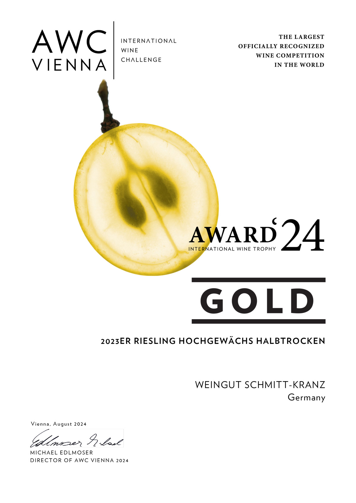 AWC Vienna - Riesling Hochgewächs